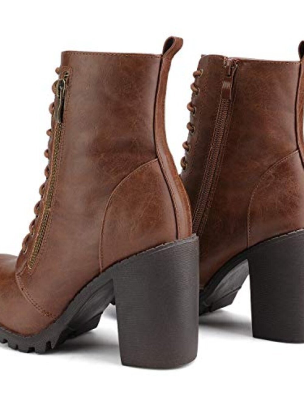 🆕 Women's Combat Ankle Boots Chunky Heel Lace Up Dress Fall Booties